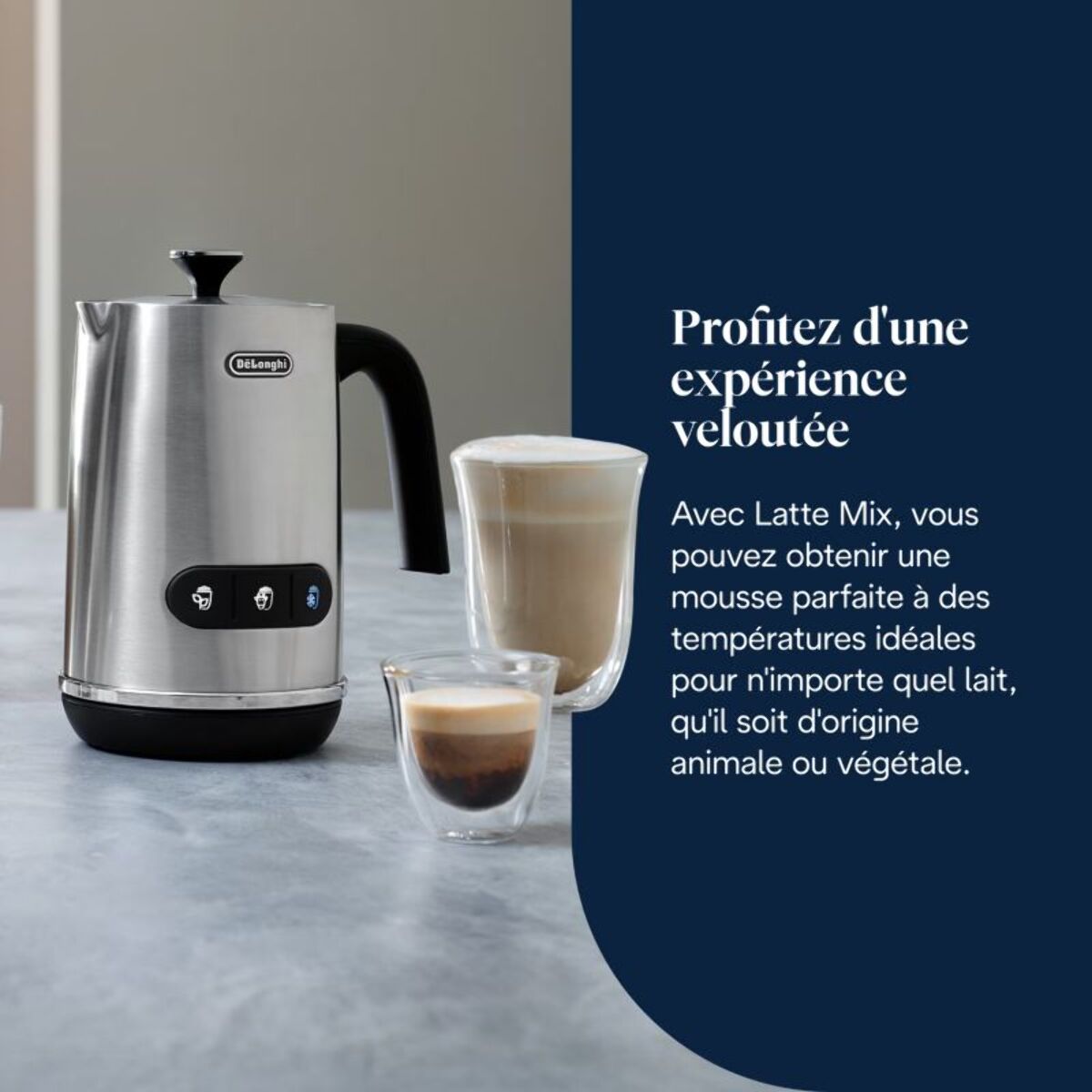 Mousseur à lait DELONGHI LatteMix Métal EMF3.M