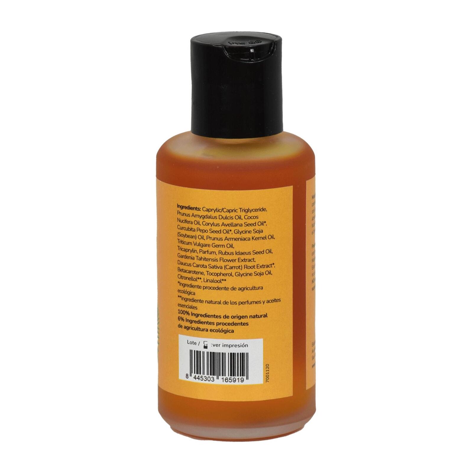 PLANETA HUERTO | Aceite Bronceador Natural de 100ml - Aceite Bronceador Potenciador del Bronceado 100% Natural - Aceite de Zanahoria, Coco y Monoi Bronceado Duradero