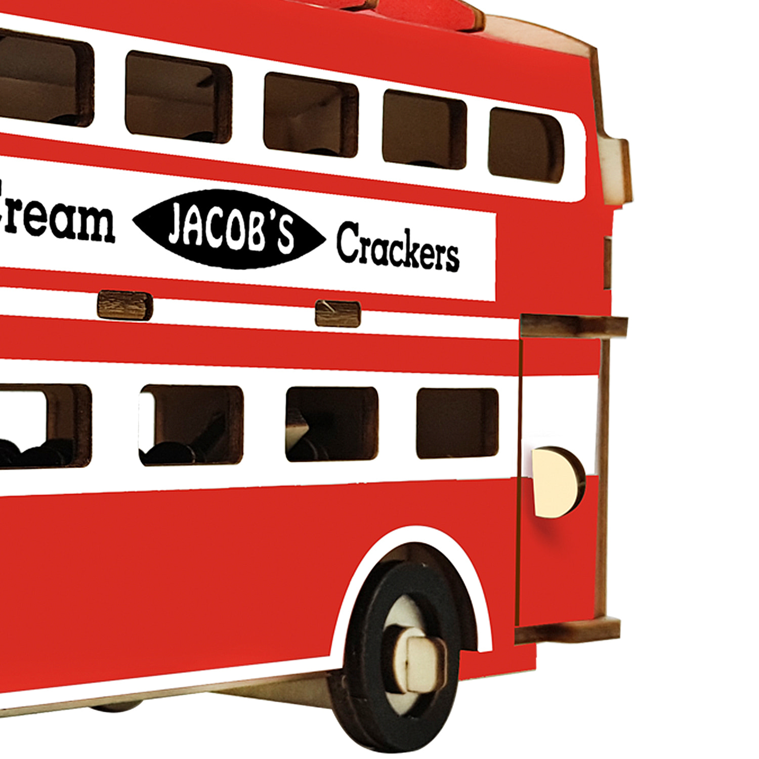 Maqueta 3D de madera. Autobús de dos plantas. 94 piezas.