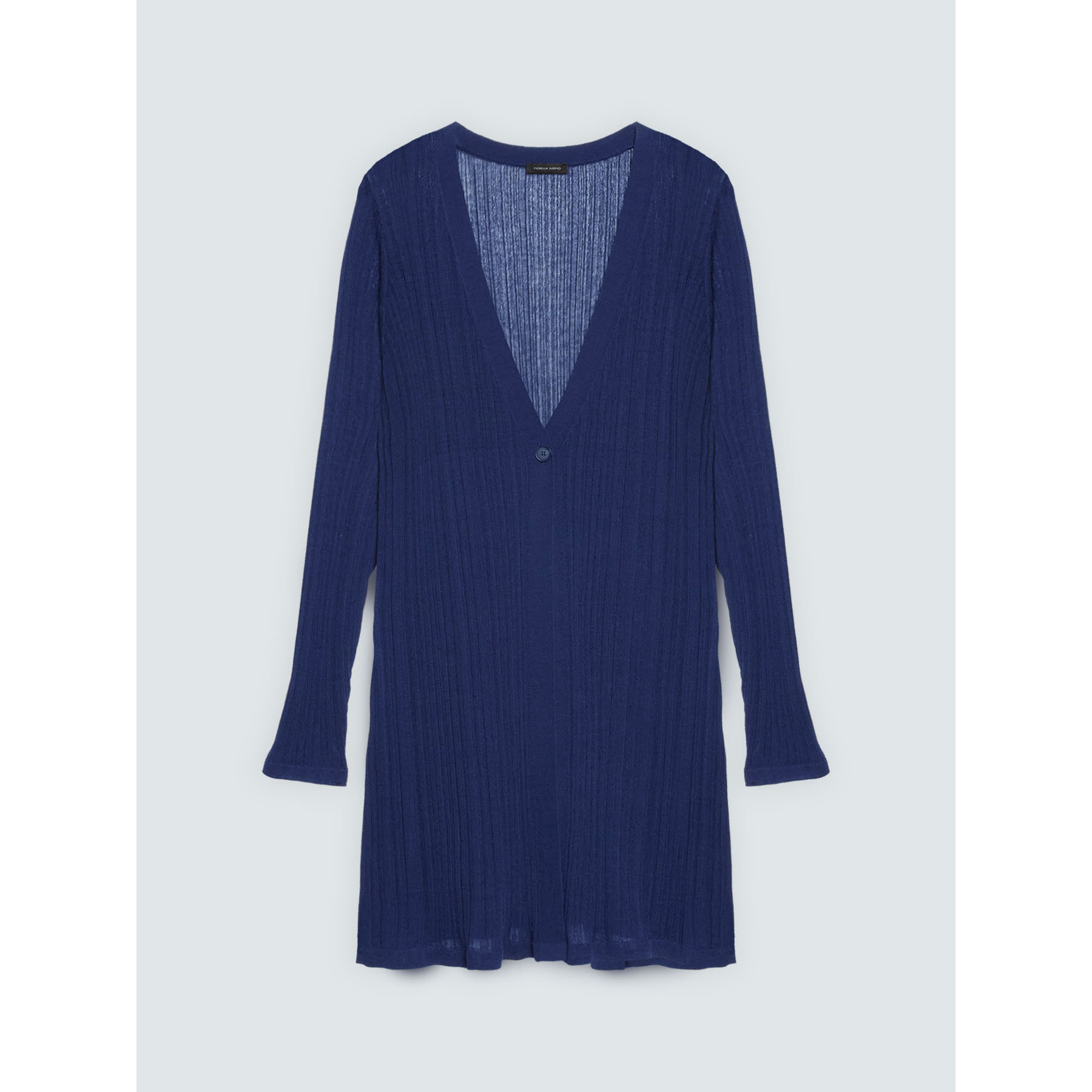 Fiorella Rubino - Coprispalle o in maglia a costine con maniche a campana - Blu