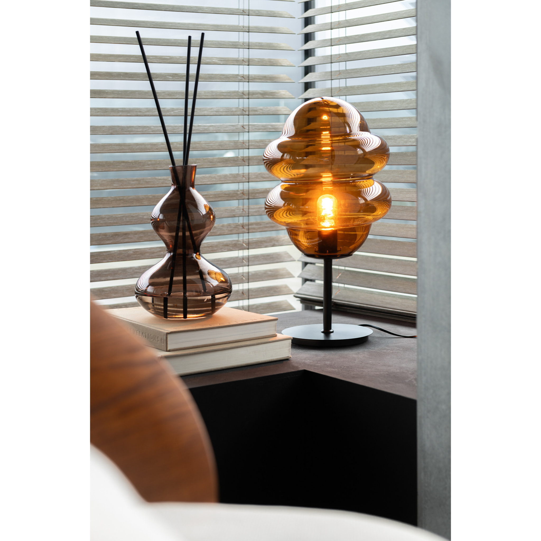 J-Line Bâtonnets parfumés Li-Ly Land - verre - brun - small