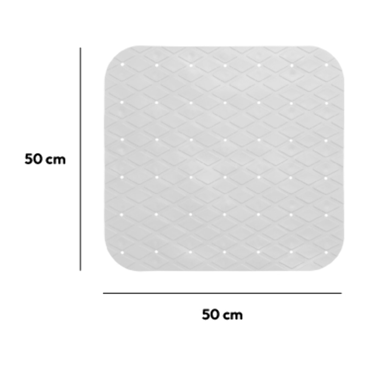 Tapis anti-dérapant 50x50cm Blanc