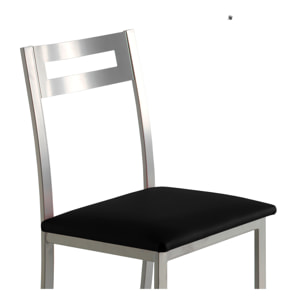 Set de 4 sillas – Polipiel y metal