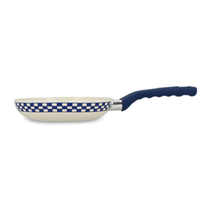Poêle 20cm en aluminium recyclé et antiadhésif bleu - tout feux GINETTE