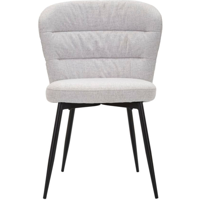 SEDIA LOSANNA GRIGIA SET 2 PZ CM 58X60,5X85