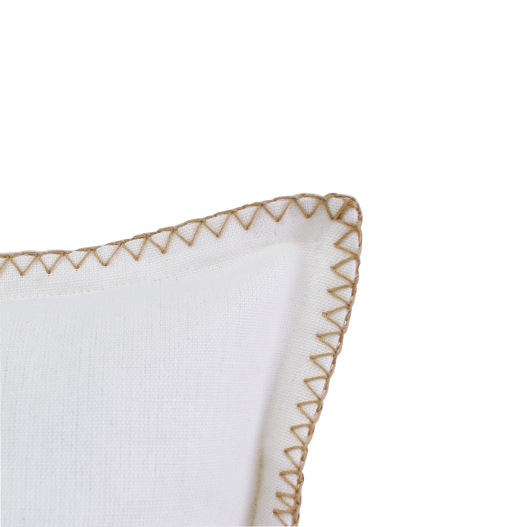 Coussin déhoussable en coton recyclé - Blanc