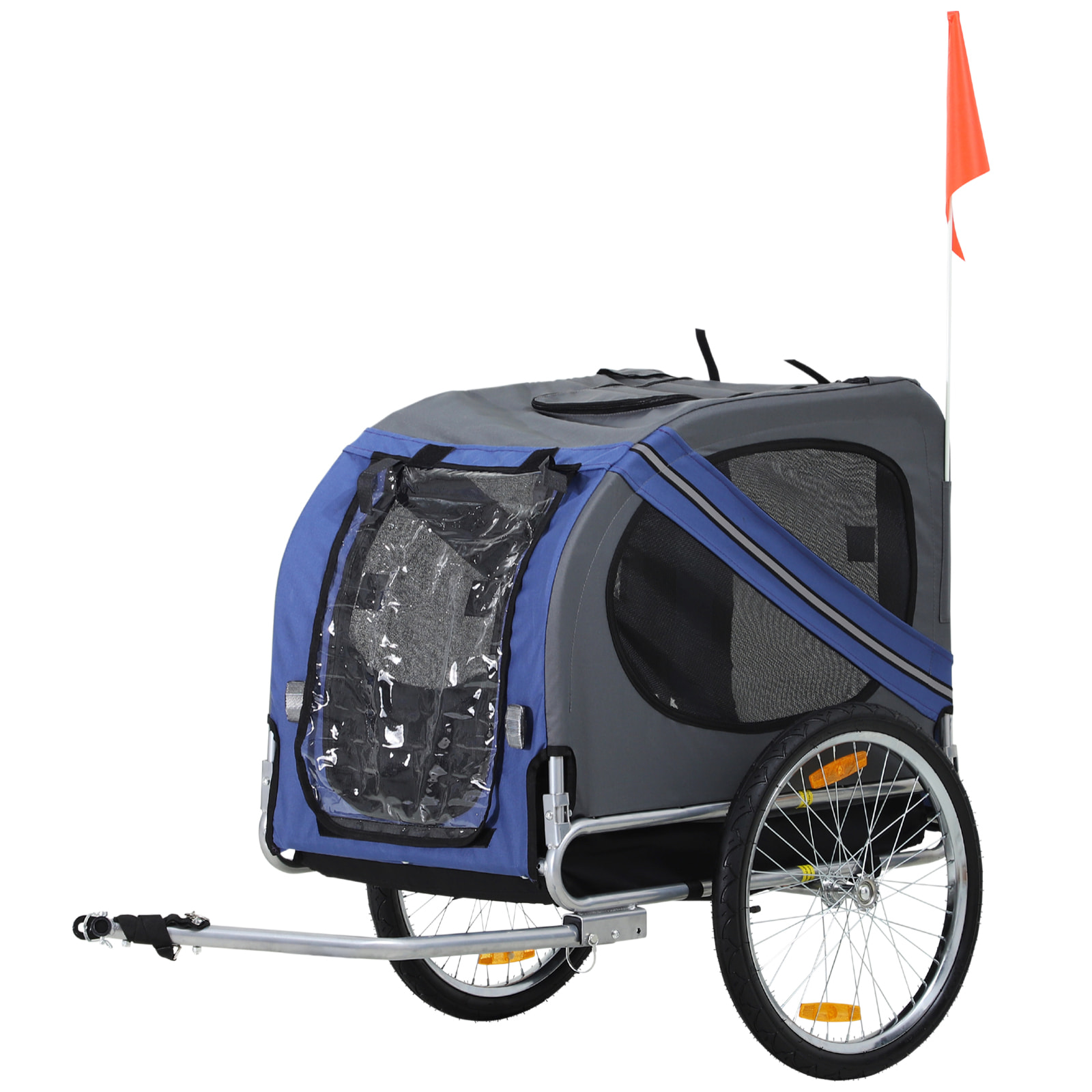 Remorque vélo pour chien animaux pliable barre attelage inclus