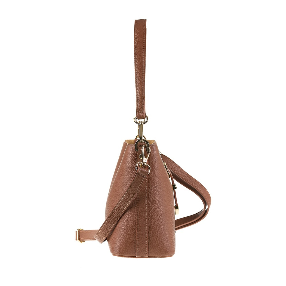 Borsa a spalla da donna Made in Italy - Modello Valeria Elite - 100% pelle - 22.0 x 19.5 x 10.5 cm