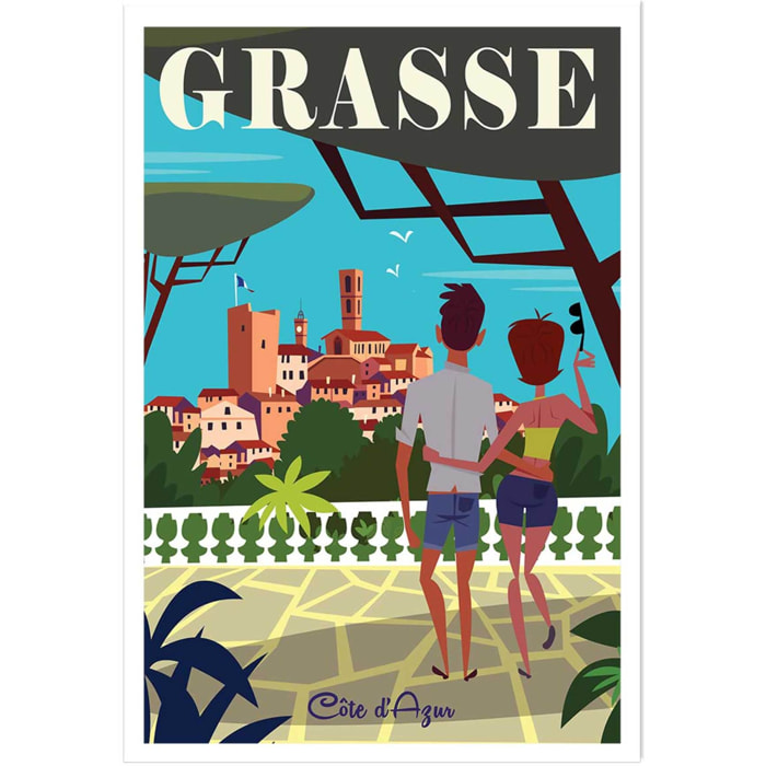Affiche voyage à Grasse Affiche seule