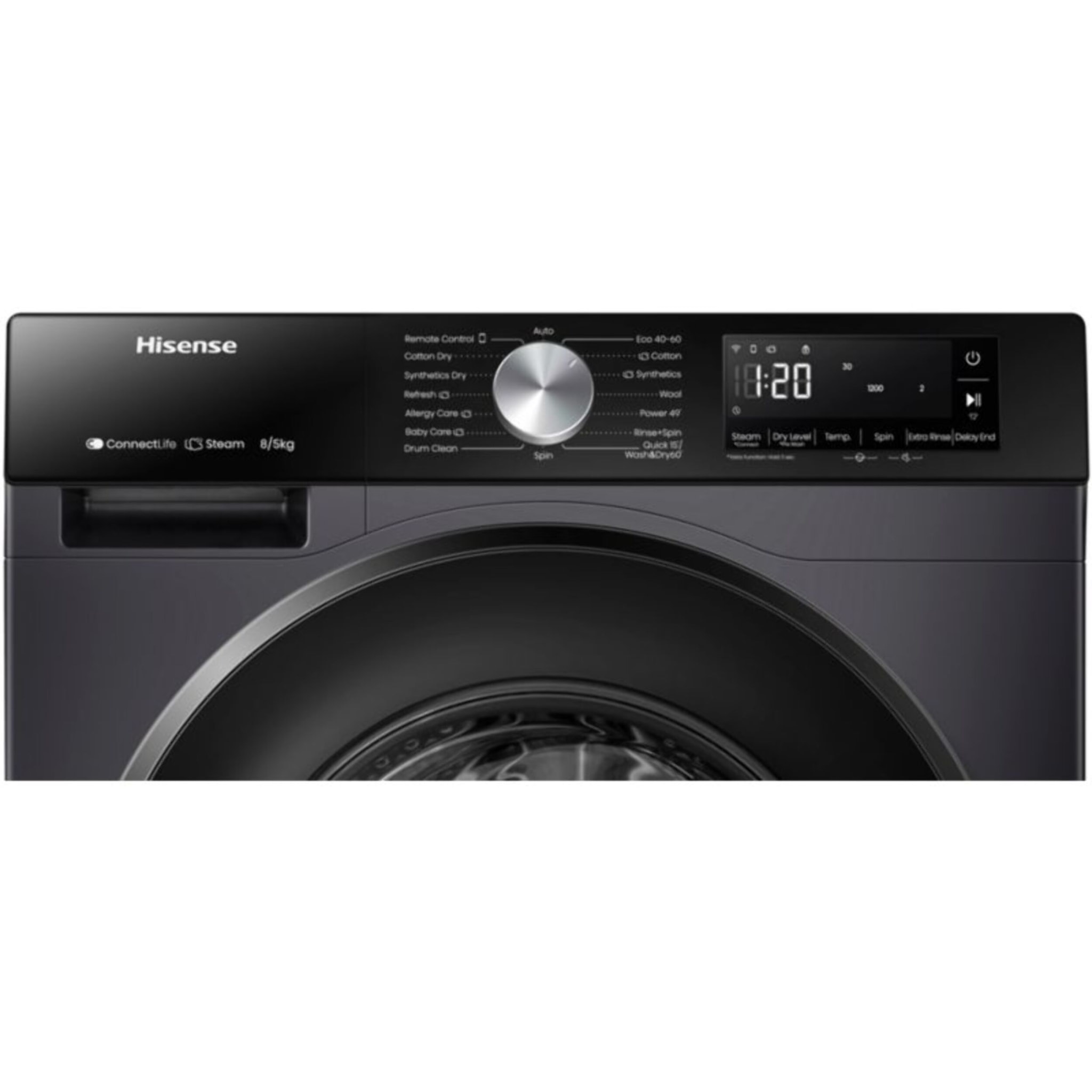 Lave linge séchant hublot HISENSE WD3S8043BB3 PureJetWash