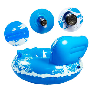 Tappetino ibrido rotondo con schienale e maniglie, per neve e acqua. 115 cm.