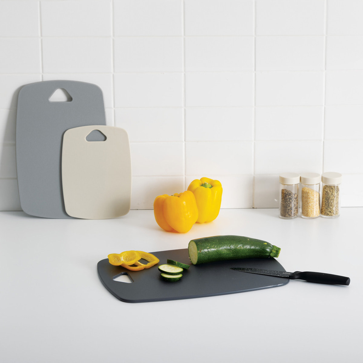 3 planches à découper en plastique 35x25cm