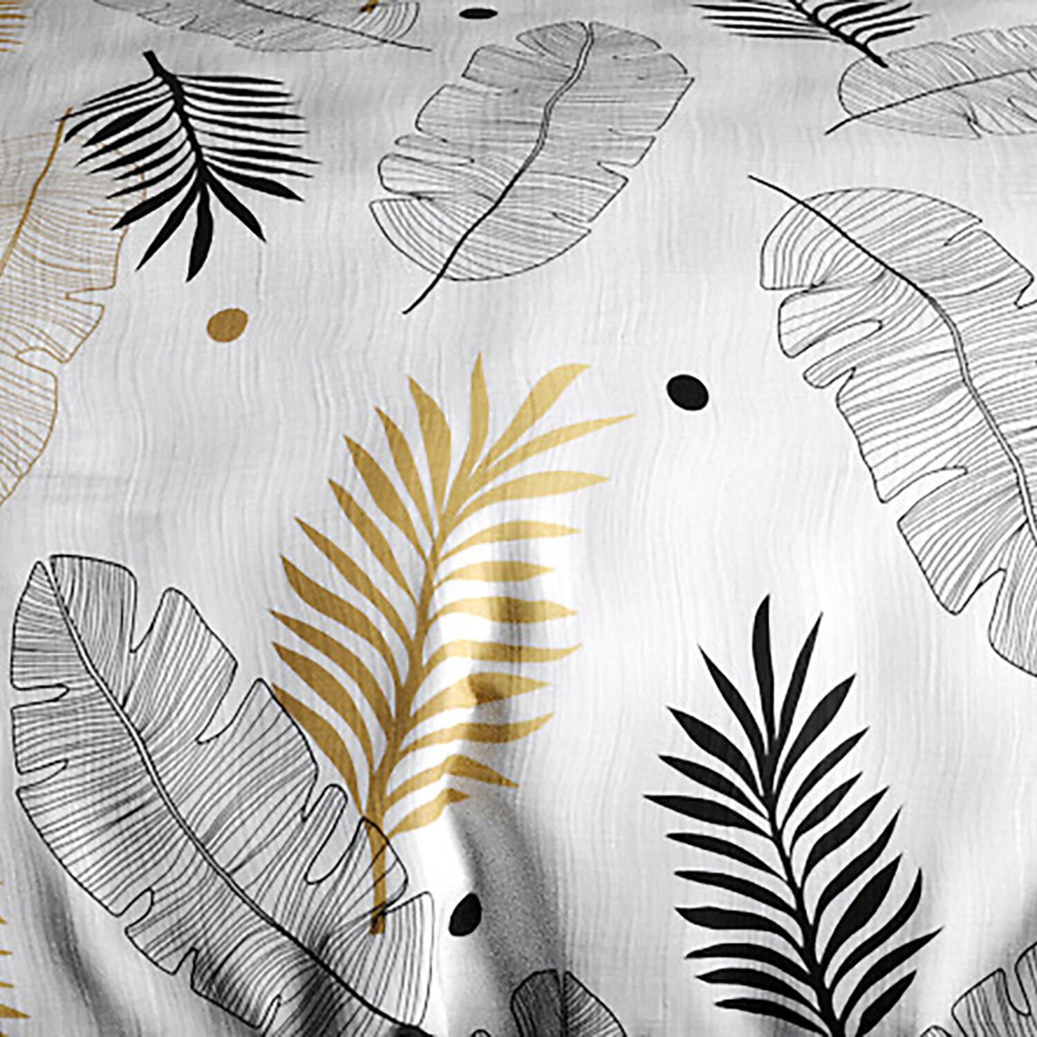 Parure housse de couette imprimé 100% coton - envole - gris