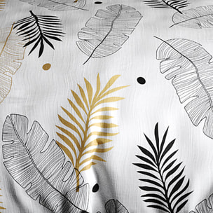 Parure housse de couette imprimé 100% coton - envole - gris