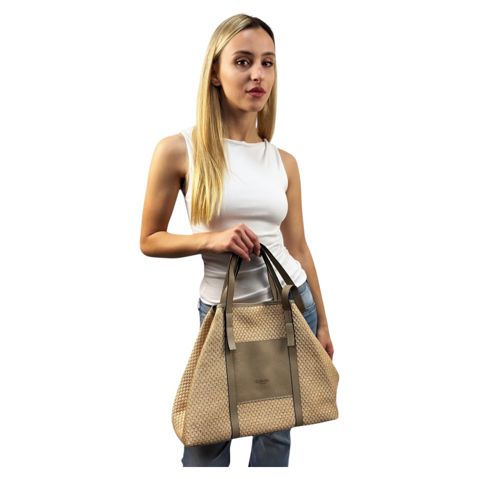 Bolso de Hombro Cheval Firenze Formentera New Gris Pardo