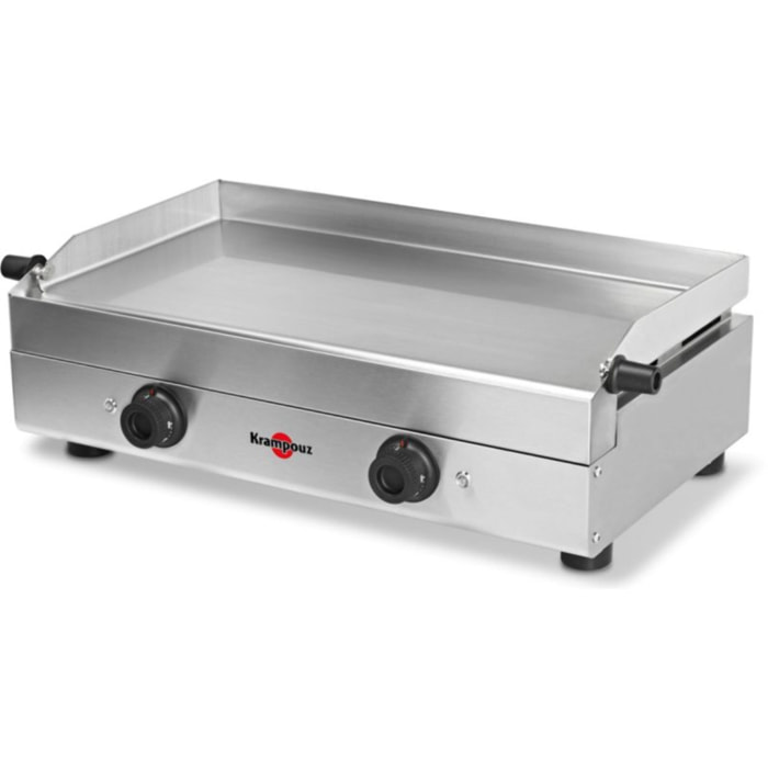 Plancha électrique KRAMPOUZ Saveur inox 2 brûleurs à poser, 64x34 cm