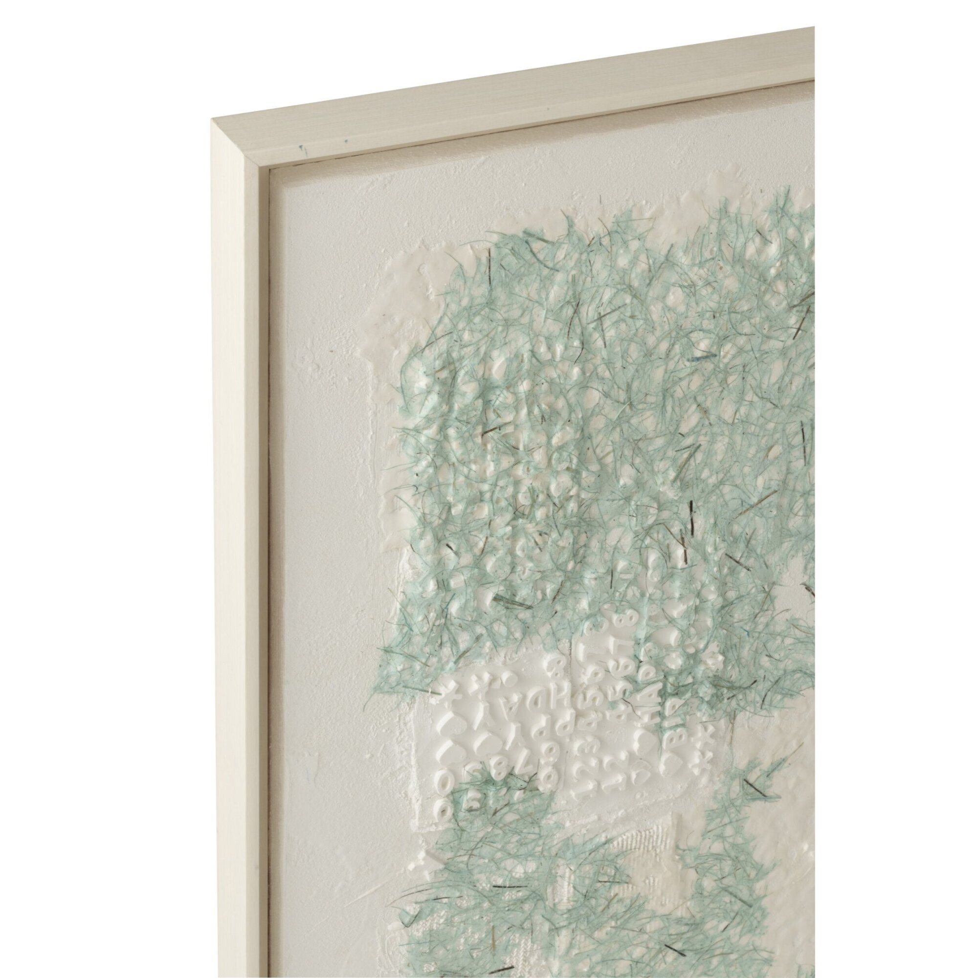 J-Line Tableau Plâtre - bois - blanc/vert clair