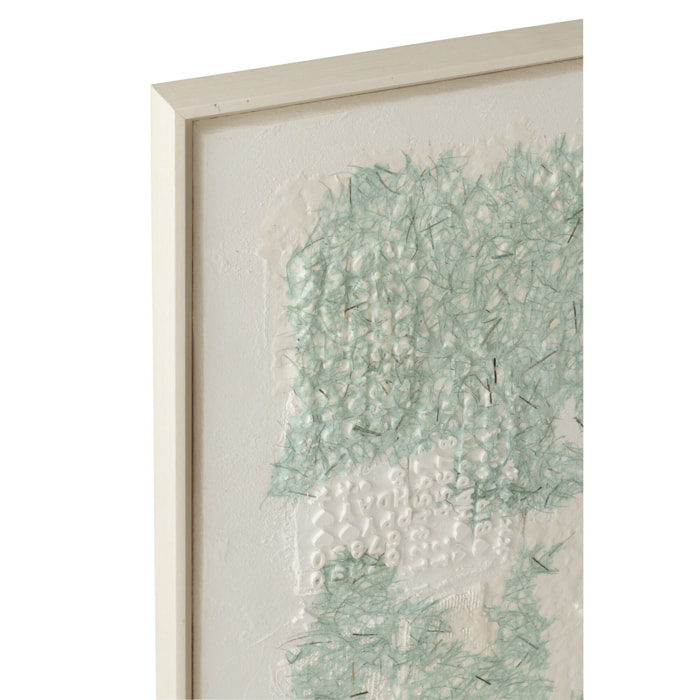 J-Line Tableau Plâtre - bois - blanc/vert clair