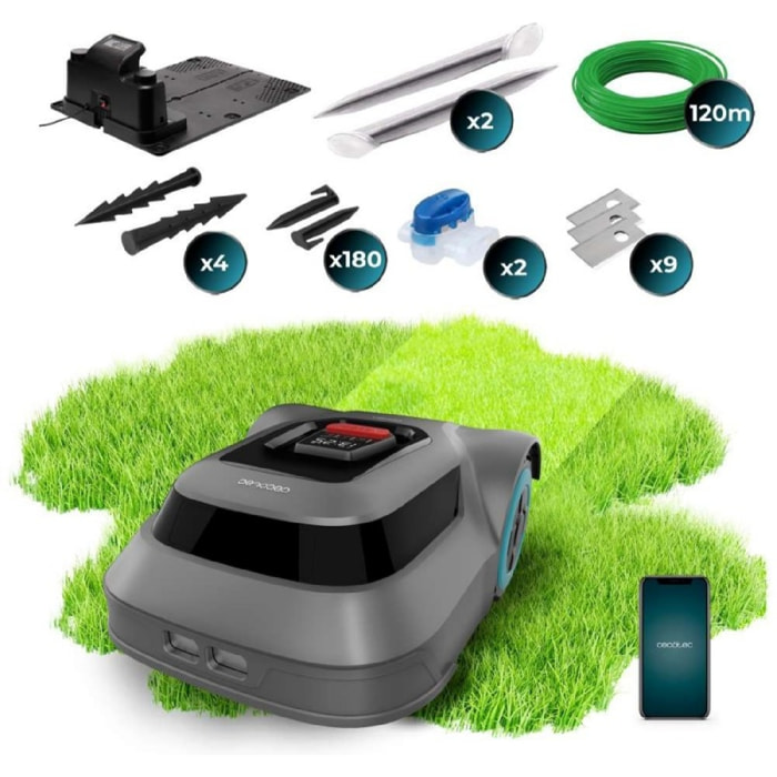 Robot tosaerba Cecotec Conga GrassHopper 500 Map Connected Motore Digital Brushl