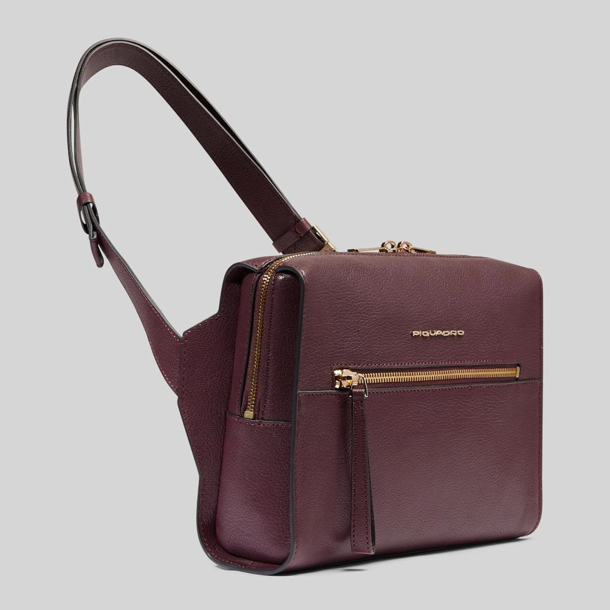 Piquadro Marsupio in pelle con tasca per Piquadro Smart Tracker, schermato con protezione RFID