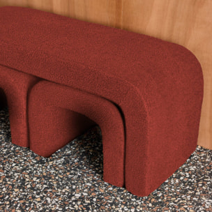 Banc et tabourets gigognes bouclette  INO