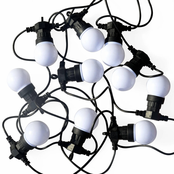 sweeek - Morphée - Guirlande lumineuse guinguette extérieure avec 10 boules  lumineuses, fonction timer