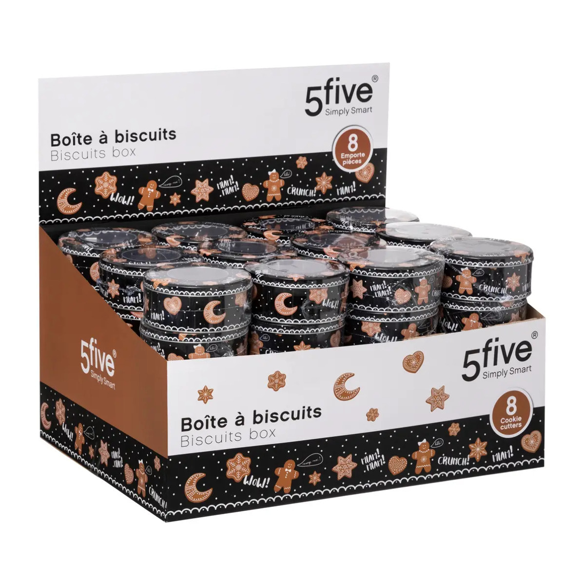 Boîte à cookies avec emporte-pièces