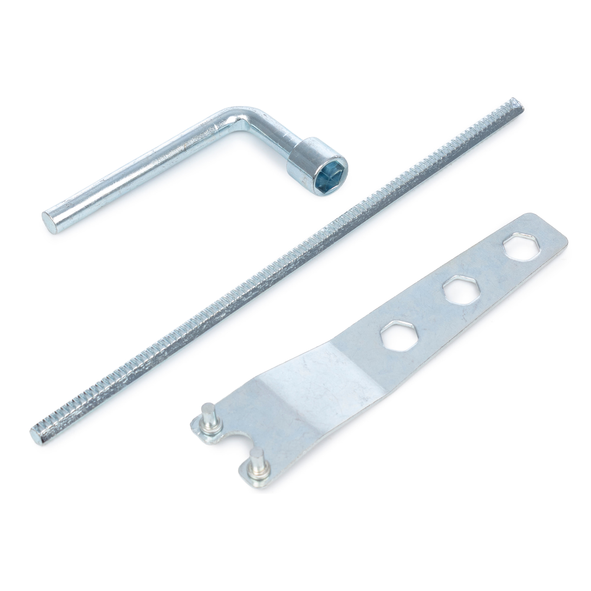 Set di 5 utensili elettrici, smerigliatrice angolare, perforatore a martello, trapano, seghetto alternativo e chiave a impatto.