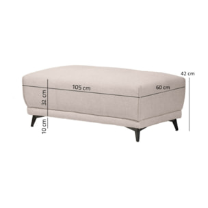 Pouf de canapé modulable à composer en tissu - BORA