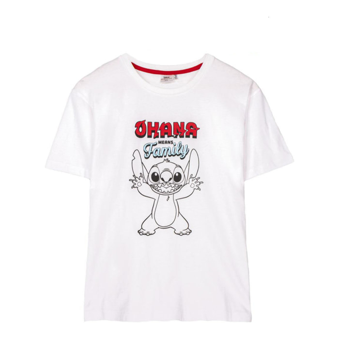 Camiseta Corta Stitch - Color Blanco