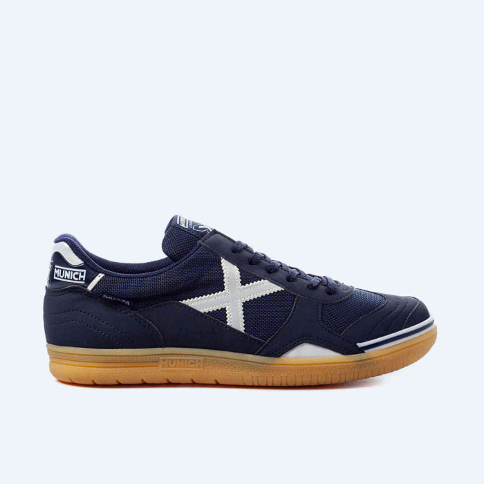 MUNICH GRESCA 13 Zapatillas fútbol sala Diseño Azul Marino y Blanco