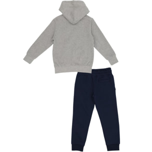 Chándal con capucha de león para niños, color gris.