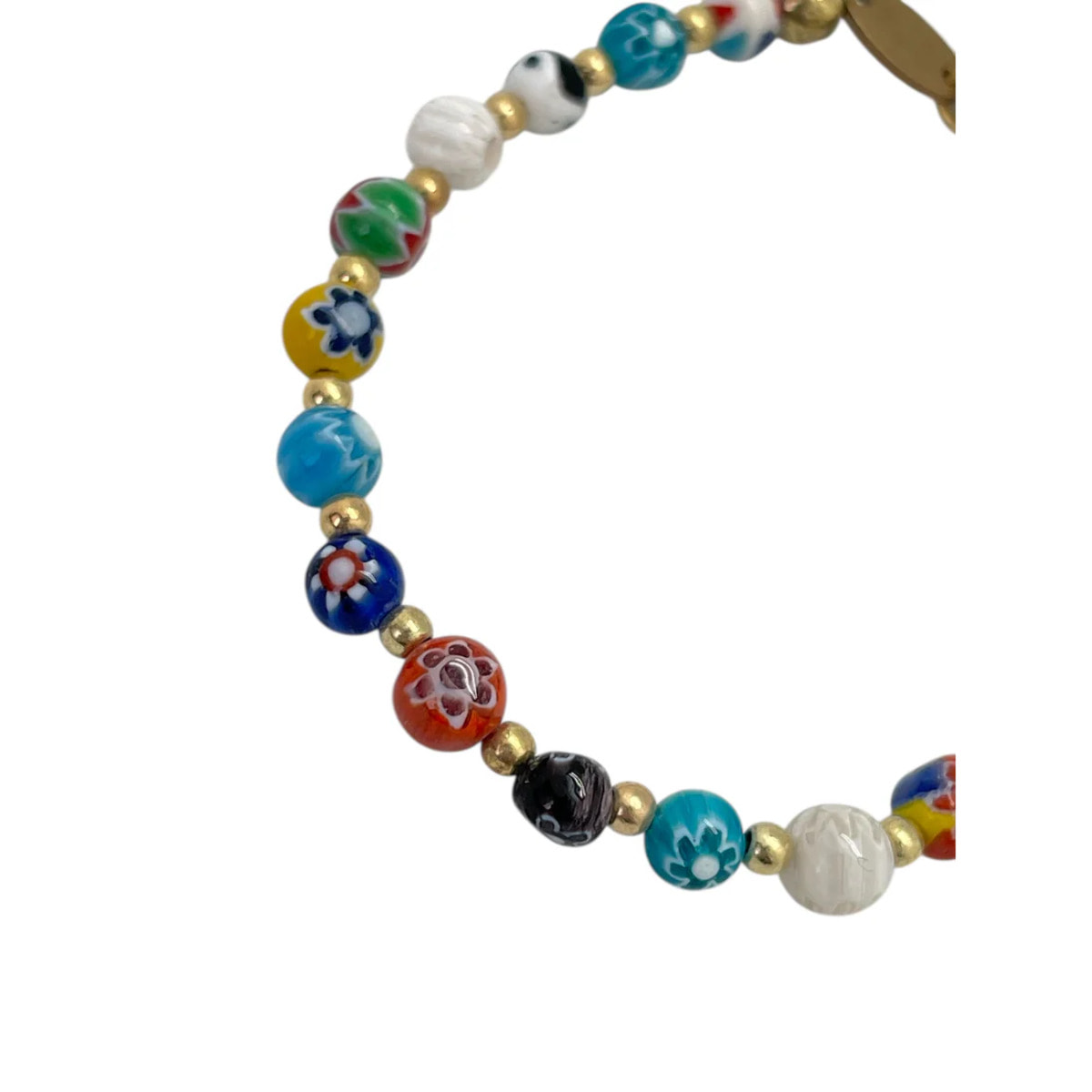 Pulsera cristal Talisaman de Luz en dorado multicolor