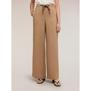 Motivi - Pantalones palazzo mezcla de lyocell - Beige