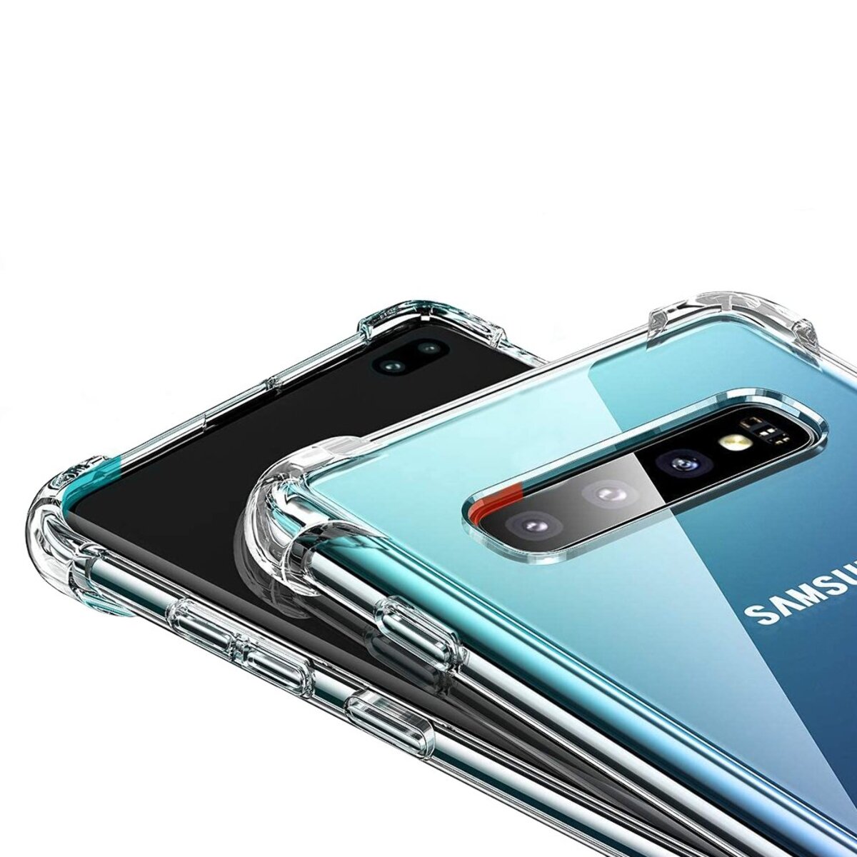 Coque Samsung Galaxy S10 Plus Antichoc Silicone + 2 Vitres en verre trempé Protection écran