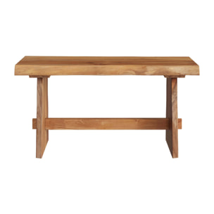 Banc 2 places en bois de teck recyclé 90 cm - Vic