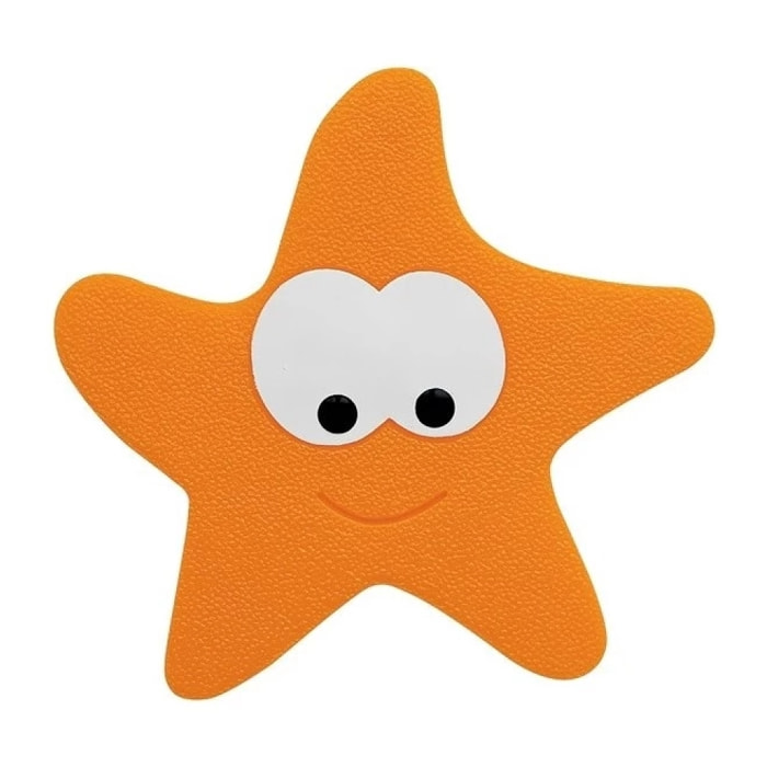 sticker figurine antidérapant de douche ou baignoire  STARFY x5 pcs Orange Spirella