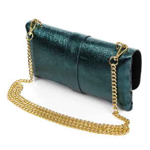 Amaseno borsa a tracolla donna. Pelle autentica Camoscio Laccato.