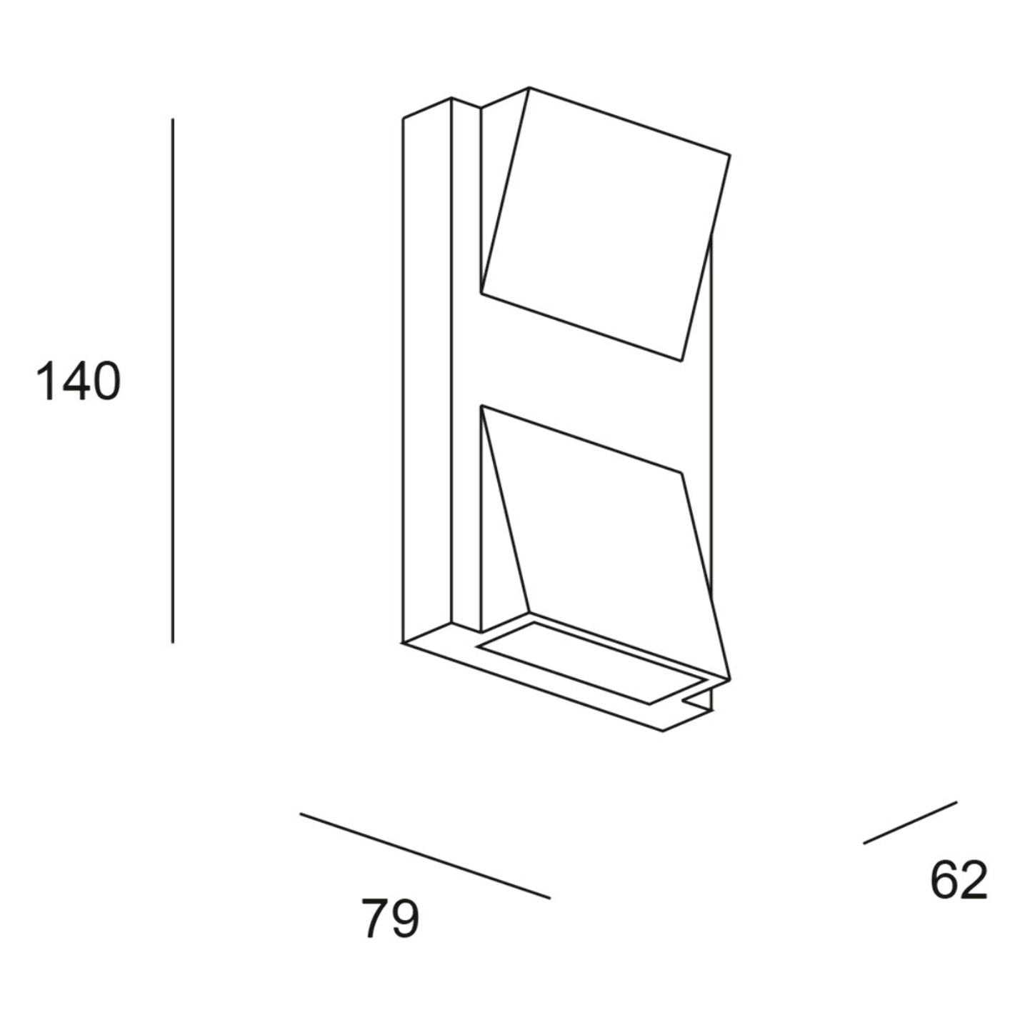 Forlight Aplique Ip54 Loyd Double Emission Led 4,1W 3000K Negro 155Lm