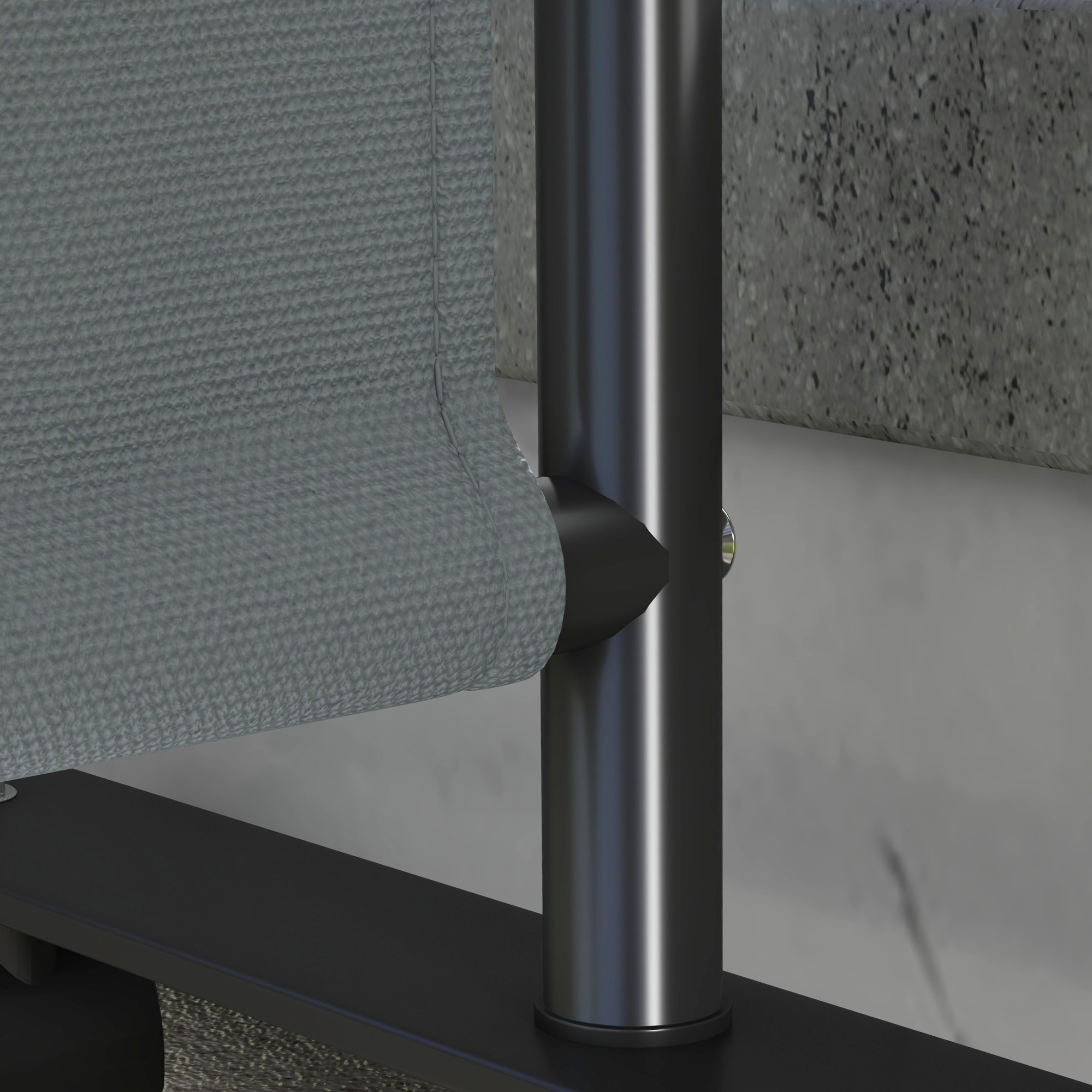 Panneau brise-vue paravent extérieur sur roulettes - autoportant - dim. 183L x 30l x 181H cm - gris