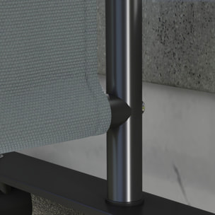 Panneau brise-vue paravent extérieur sur roulettes - autoportant - dim. 183L x 30l x 181H cm - gris