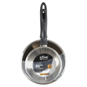 Casseroles en Inox x2