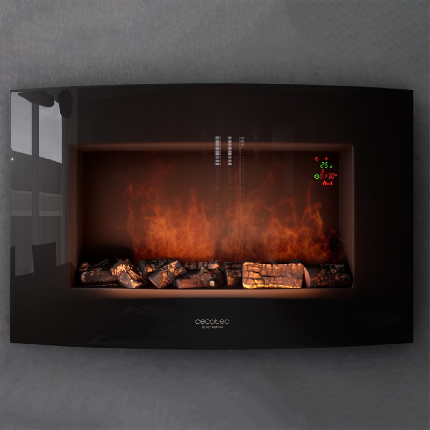 Cecotec Chimenea Eléctrica Ready Warm 3500 Curved Flames. 2000 W Tamaño 35" 2 Ni