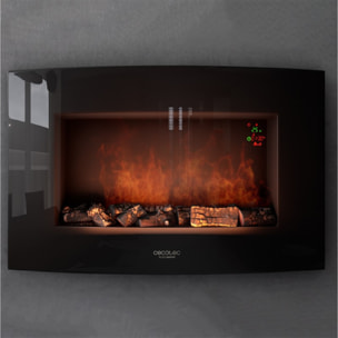 Cecotec Chimenea Eléctrica Ready Warm 3500 Curved Flames. 2000 W Tamaño 35" 2 Ni