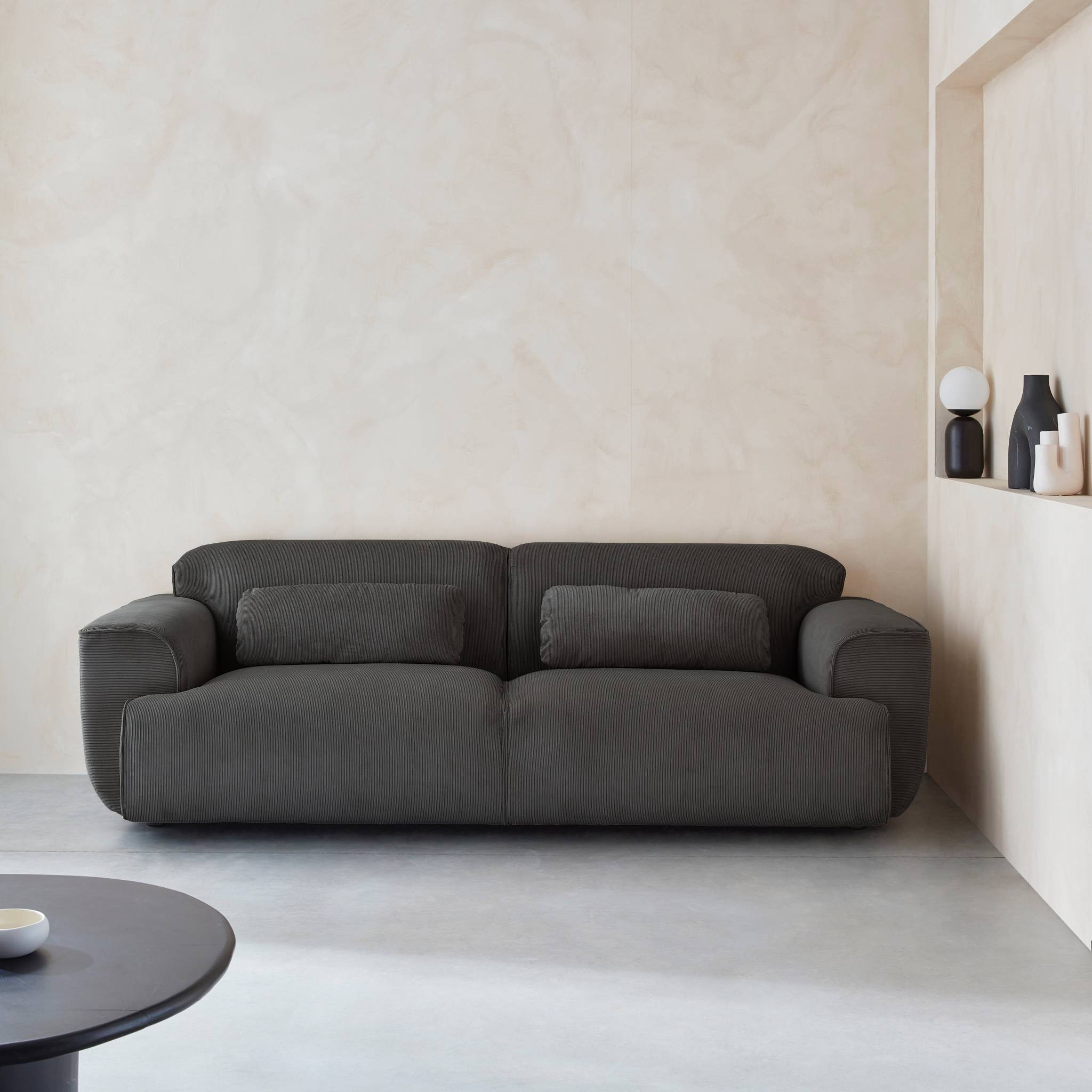 Canapé 3 places velours côtelé WALLAS