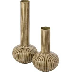 J-Line vase - fer - vert olive - large