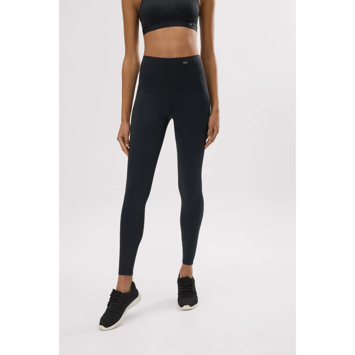 Leggings sportivi neri effetto pancia piatta