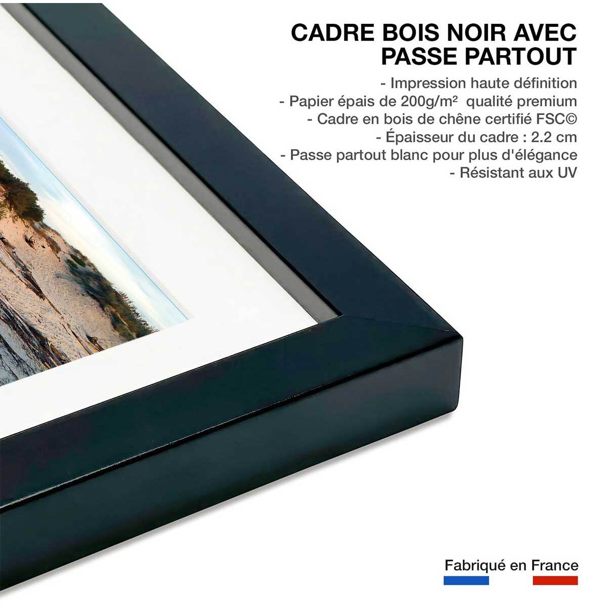 Affiche blockhaus art love Affiche sous cadre noir
