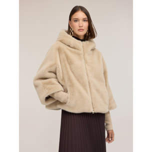 Motivi - Giubbotto corto con cappuccio - Beige