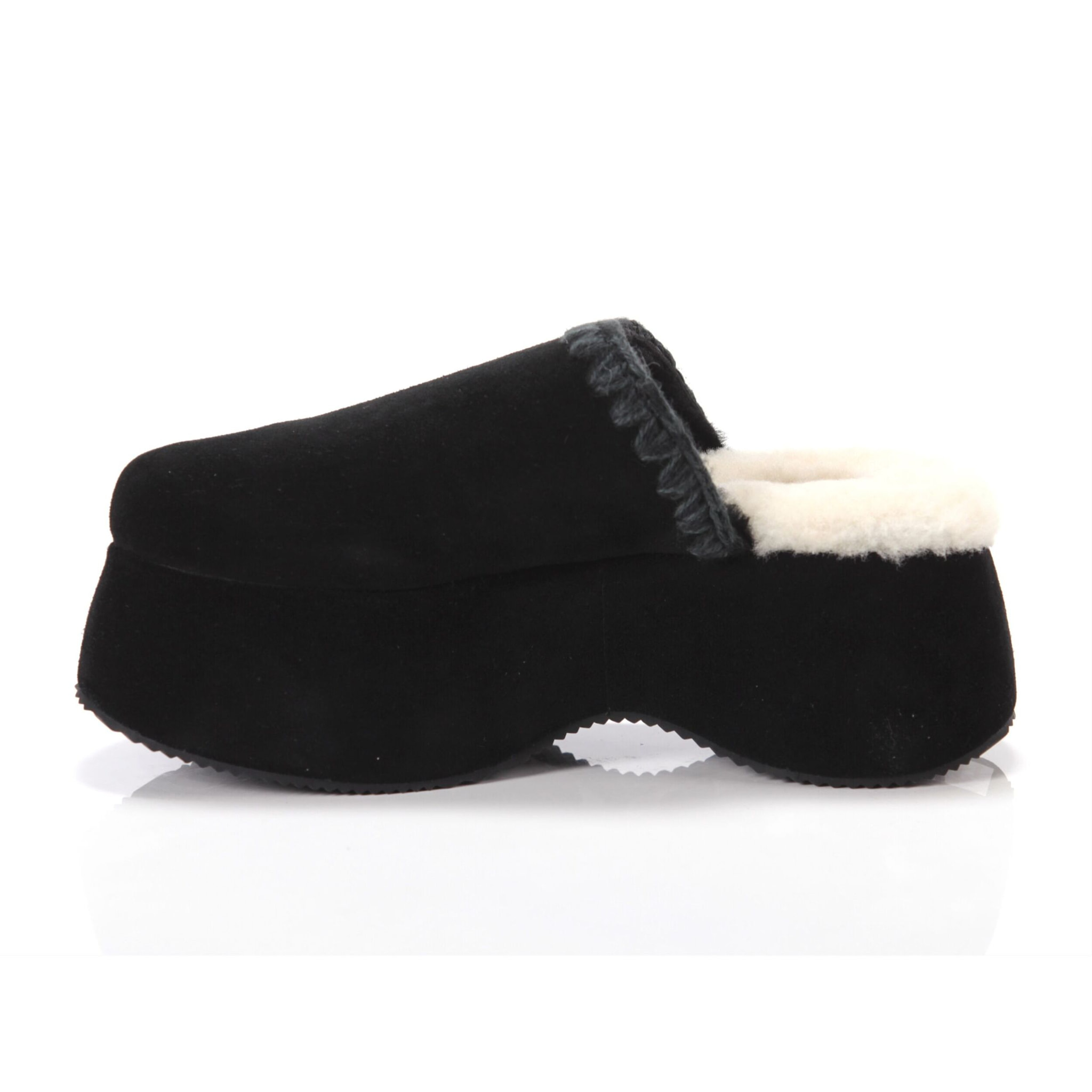 Sandali Mou Chunky Platform Suede Black Nero